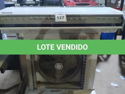LOTE 127 - 01 CONDENSADORA E 01 EVAPORADORA MARCA HITACHI PARA RETIRADA DE PEÇAS. (NO ESTADO) ATENÇÃO! FAZER A VISITAÇÃO ANTES DE ARREMATAR, NÃO SABEMOS SE FUNCIONA, LEILÃO NÃO TEM GARANTIA E NEM DEVOLUÇÃO, SUJEITO A POSSÍVEIS AVARIAS VISÍVEIS/OCULTAS E/OU AUSÊNCIA DE COMPONENTES.