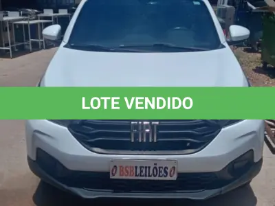 LOTE 428 - 01 FIAT STRADA ENDURANCE A ALCOOL/GASOLINA; ANO 2021/2022 NA  COR BRANCA. (NO ESTADO)