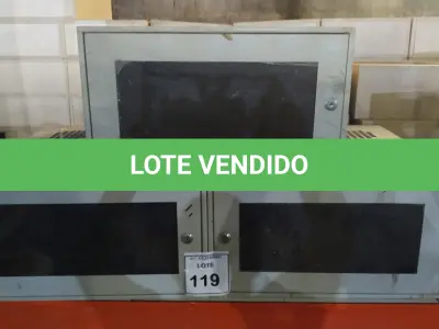 LOTE 119 - 03 MINIS RACKS DE REDE COM PORTA DE ACRÍLICO E FECHADURA. (NO ESTADO) ATENÇÃO! FAZER A VISITAÇÃO ANTES DE ARREMATAR, NÃO SABEMOS SE FUNCIONA, LEILÃO NÃO TEM GARANTIA E NEM DEVOLUÇÃO, SUJEITO A POSSÍVEIS AVARIAS VISÍVEIS/OCULTAS E/OU AUSÊNCIA DE COMPONENTES.