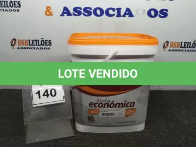 LOTE 140 - 01 LATA DE TINTA ECONÔMICA DE 16L NA COR BRANCO NEVE MARCA RENOCRIL. (NO ESTADO) ATENÇÃO! FAZER A VISITAÇÃO ANTES DE ARREMATAR, NÃO SABEMOS SE FUNCIONA, LEILÃO NÃO TEM GARANTIA E NEM DEVOLUÇÃO, SUJEITO A POSSÍVEIS AVARIAS VISÍVEIS/OCULTAS E/OU AUSÊNCIA DE COMPONENTES.