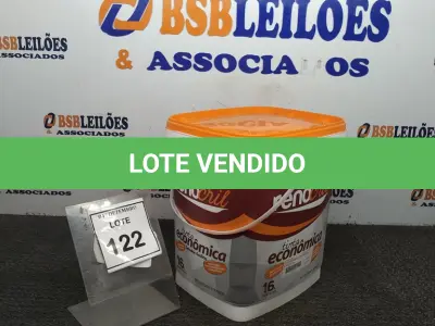 LOTE 122 - 01 LATA DE TINTA ECONÔMICA DE 16L NA COR BRANCO NEVE MARCA RENOCRIL. (NO ESTADO) ATENÇÃO! FAZER A VISITAÇÃO ANTES DE ARREMATAR, NÃO SABEMOS SE FUNCIONA, LEILÃO NÃO TEM GARANTIA E NEM DEVOLUÇÃO, SUJEITO A POSSÍVEIS AVARIAS VISÍVEIS/OCULTAS E/OU AUSÊNCIA DE COMPONENTES.