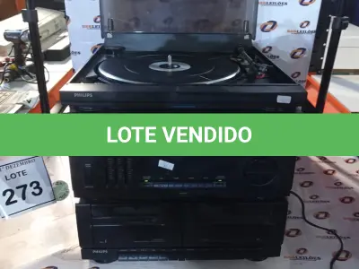 LOTE 273 - 01 APARELHO DE SOM MARCA PHILIPS, 02 CAIXAS DE SOM MULTIMÍDIA E 01 APARELHO HOME THEATER MARCA PHILCO. (NO ESTADO) ATENÇÃO! FAZER A VISITAÇÃO ANTES DE ARREMATAR, NÃO SABEMOS SE FUNCIONA, LEILÃO NÃO TEM GARANTIA E NEM DEVOLUÇÃO, SUJEITO A POSSÍVEIS AVARIAS VISÍVEIS/OCULTAS E/OU AUSÊNCIA DE COMPONENTES.
