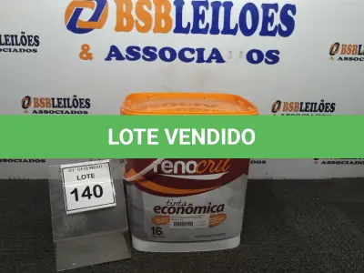 LOTE 140 - 01 LATA DE TINTA ECONÔMICA DE 16L NA COR BRANCO NEVE MARCA RENOCRIL. (NO ESTADO) ATENÇÃO! FAZER A VISITAÇÃO ANTES DE ARREMATAR, NÃO SABEMOS SE FUNCIONA, LEILÃO NÃO TEM GARANTIA E NEM DEVOLUÇÃO, SUJEITO A POSSÍVEIS AVARIAS VISÍVEIS/OCULTAS E/OU AUSÊNCIA DE COMPONENTES.