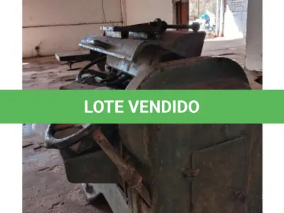 LOTE 138 - 01 PLAINA MECÂNICA – DESSENGROSSADEIRA. (NO ESTADO DE CONSERVAÇÃO QUE SE ENCONTRA)