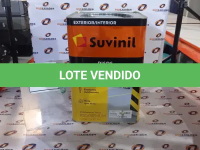 LOTE 277 - 01 TINTA DE PISOS EXTERIOR NA COR FOSCO CINZA ESCURO MARCA SUVINIL. (NO ESTADO) ATENÇÃO! FAZER A VISITAÇÃO ANTES DE ARREMATAR, NÃO SABEMOS SE FUNCIONA, LEILÃO NÃO TEM GARANTIA E NEM DEVOLUÇÃO, SUJEITO A POSSÍVEIS AVARIAS VISÍVEIS/OCULTAS E/OU AUSÊNCIA DE COMPONENTES.