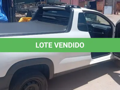 LOTE 428 - 01 FIAT STRADA ENDURANCE A ALCOOL/GASOLINA; ANO 2021/2022 NA  COR BRANCA. (NO ESTADO)