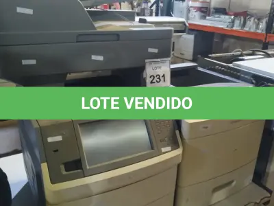 LOTE 231 - 02 IMPRESSORAS MARCA LEXMARK. (NO ESTADO) ATENÇÃO! FAZER A VISITAÇÃO ANTES DE ARREMATAR, NÃO SABEMOS SE FUNCIONA, LEILÃO NÃO TEM GARANTIA E NEM DEVOLUÇÃO, SUJEITO A POSSÍVEIS AVARIAS VISÍVEIS/OCULTAS E/OU AUSÊNCIA DE COMPONENTES.