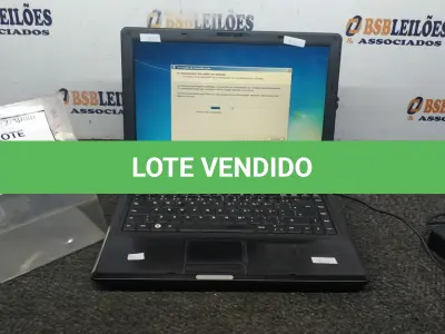 LOTE 264 - 01 NOTEBOOK MARCA CCE COM FONTE. (NO ESTADO) ATENÇÃO! FAZER A VISITAÇÃO ANTES DE ARREMATAR, NÃO SABEMOS SE FUNCIONA, LEILÃO NÃO TEM GARANTIA E NEM DEVOLUÇÃO, SUJEITO A POSSÍVEIS AVARIAS VISÍVEIS/OCULTAS E/OU AUSÊNCIA DE COMPONENTES.