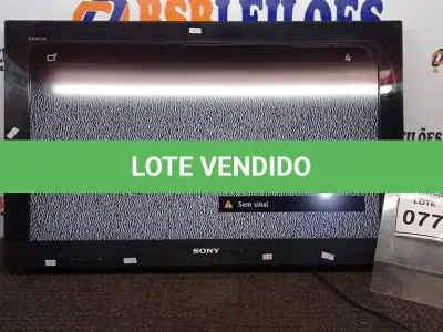 LOTE 077 - 01 TV LCD 43’’ MARCA SAMSUNG E 01 TV LCD 32’’ MARCA SONY. (NO ESTADO) ATENÇÃO! FAZER A VISITAÇÃO ANTES DE ARREMATAR, NÃO SABEMOS SE FUNCIONA, LEILÃO NÃO TEM GARANTIA E NEM DEVOLUÇÃO, SUJEITO A POSSÍVEIS AVARIAS VISÍVEIS/OCULTAS E/OU AUSÊNCIA DE COMPONENTES.