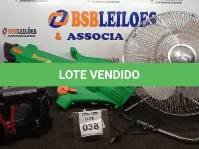 LOTE 038 - 01 VENTILADOR, 01 SOPRADOR ELÉTRICO MODELO 3000W MARCA TRAPP (INCOMPLETO) E 01 AUXILAR DE PARTIDA MARCA POWER IN MOTION DE 300 AMP. (NO ESTADO) ATENÇÃO! FAZER A VISITAÇÃO ANTES DE ARREMATAR, NÃO SABEMOS SE FUNCIONA, LEILÃO NÃO TEM GARANTIA E NEM DEVOLUÇÃO, SUJEITO A POSSÍVEIS AVARIAS VISÍVEIS/OCULTAS E/OU AUSÊNCIA DE COMPONENTES.