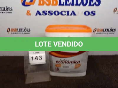 LOTE 143 - 01 LATA DE TINTA ECONÔMICA DE 16L NA COR BRANCO NEVE MARCA RENOCRIL. (NO ESTADO) ATENÇÃO! FAZER A VISITAÇÃO ANTES DE ARREMATAR, NÃO SABEMOS SE FUNCIONA, LEILÃO NÃO TEM GARANTIA E NEM DEVOLUÇÃO, SUJEITO A POSSÍVEIS AVARIAS VISÍVEIS/OCULTAS E/OU AUSÊNCIA DE COMPONENTES.