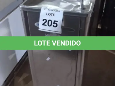 LOTE 205 - 01 BEBEDOURO EM INOX MARCA IBBL. (NO ESTADO) ATENÇÃO! FAZER A VISITAÇÃO ANTES DE ARREMATAR, NÃO SABEMOS SE FUNCIONA, LEILÃO NÃO TEM GARANTIA E NEM DEVOLUÇÃO, SUJEITO A POSSÍVEIS AVARIAS VISÍVEIS/OCULTAS E/OU AUSÊNCIA DE COMPONENTES.