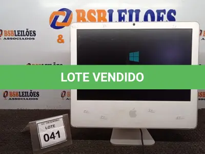 LOTE 041 - 01 IMAC APPLE. (NO ESTADO) ATENÇÃO! FAZER A VISITAÇÃO ANTES DE ARREMATAR, NÃO SABEMOS SE FUNCIONA, LEILÃO NÃO TEM GARANTIA E NEM DEVOLUÇÃO, SUJEITO A POSSÍVEIS AVARIAS VISÍVEIS/OCULTAS E/OU AUSÊNCIA DE COMPONENTES.