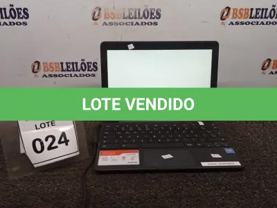 LOTE 024 - 01 NOTEBOOK 16GB TELA 11.6’’ COM FONTE. (NO ESTADO) ATENÇÃO! FAZER A VISITAÇÃO ANTES DE ARREMATAR, NÃO SABEMOS SE FUNCIONA, LEILÃO NÃO TEM GARANTIA E NEM DEVOLUÇÃO, SUJEITO A POSSÍVEIS AVARIAS VISÍVEIS/OCULTAS E/OU AUSÊNCIA DE COMPONENTES.