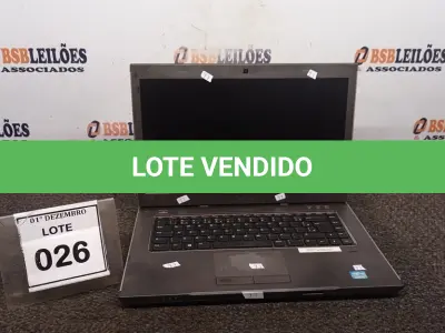 LOTE 026 - 01 NOTEBOOK MARCA DELL SÉRIE VOSTRO. (NO ESTADO) ATENÇÃO! FAZER A VISITAÇÃO ANTES DE ARREMATAR, NÃO SABEMOS SE FUNCIONA, LEILÃO NÃO TEM GARANTIA E NEM DEVOLUÇÃO, SUJEITO A POSSÍVEIS AVARIAS VISÍVEIS/OCULTAS E/OU AUSÊNCIA DE COMPONENTES.