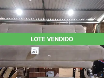 LOTE 332 - 01 SOFÁ CAMA. (NO ESTADO) ATENÇÃO! FAZER A VISITAÇÃO ANTES DE ARREMATAR, NÃO SABEMOS SE FUNCIONA, LEILÃO NÃO TEM GARANTIA E NEM DEVOLUÇÃO, SUJEITO A POSSÍVEIS AVARIAS VISÍVEIS/OCULTAS E/OU AUSÊNCIA DE COMPONENTES.
