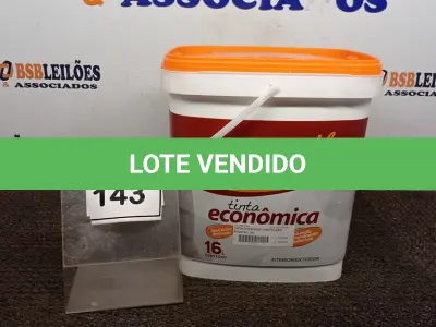 LOTE 143 - 01 LATA DE TINTA ECONÔMICA DE 16L NA COR BRANCO NEVE MARCA RENOCRIL. (NO ESTADO) ATENÇÃO! FAZER A VISITAÇÃO ANTES DE ARREMATAR, NÃO SABEMOS SE FUNCIONA, LEILÃO NÃO TEM GARANTIA E NEM DEVOLUÇÃO, SUJEITO A POSSÍVEIS AVARIAS VISÍVEIS/OCULTAS E/OU AUSÊNCIA DE COMPONENTES.