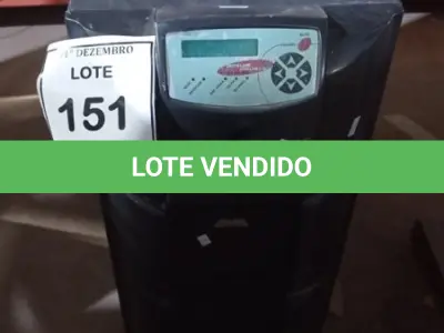 LOTE 151 - 01 NOBREAK MARCA SMS POTÊNCIA 3KVA/2400W. (NO ESTADO) ATENÇÃO! FAZER A VISITAÇÃO ANTES DE ARREMATAR, NÃO SABEMOS SE FUNCIONA, LEILÃO NÃO TEM GARANTIA E NEM DEVOLUÇÃO, SUJEITO A POSSÍVEIS AVARIAS VISÍVEIS/OCULTAS E/OU AUSÊNCIA DE COMPONENTES.
