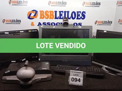 LOTE 094 - 01 ALL IN ONE MARCA HUAWEI,01 ALL IN ONE MARCA AOC, 01 EQUIPAMENTO PARA VIDEOCONFERÊNCIA, 01 TECLADO E 01 MONITOR MARCA LG. (NO ESTADO) ATENÇÃO! FAZER A VISITAÇÃO ANTES DE ARREMATAR, NÃO SABEMOS SE FUNCIONA, LEILÃO NÃO TEM GARANTIA E NEM DEVOLUÇÃO, SUJEITO A POSSÍVEIS AVARIAS VISÍVEIS/OCULTAS E/OU AUSÊNCIA DE COMPONENTES.