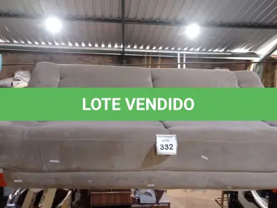 LOTE 332 - 01 SOFÁ CAMA. (NO ESTADO) ATENÇÃO! FAZER A VISITAÇÃO ANTES DE ARREMATAR, NÃO SABEMOS SE FUNCIONA, LEILÃO NÃO TEM GARANTIA E NEM DEVOLUÇÃO, SUJEITO A POSSÍVEIS AVARIAS VISÍVEIS/OCULTAS E/OU AUSÊNCIA DE COMPONENTES.