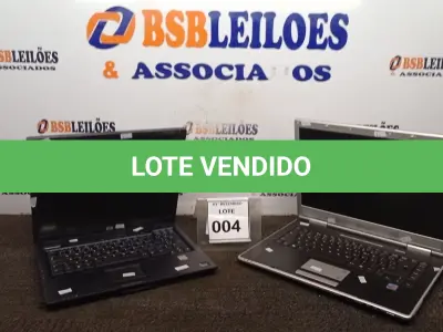 LOTE 004 - 02 NOTEBOOKS MARCAS ITAUTEC E HP. (NO ESTADO) ATENÇÃO! FAZER A VISITAÇÃO ANTES DE ARREMATAR, NÃO SABEMOS SE FUNCIONA, LEILÃO NÃO TEM GARANTIA E NEM DEVOLUÇÃO, SUJEITO A POSSÍVEIS AVARIAS VISÍVEIS/OCULTAS E/OU AUSÊNCIA DE COMPONENTES.