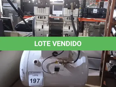 LOTE 197 - 01 COMPRESSOR DE AR ODONTOLÓGICO 110V. (NO ESTADO) ATENÇÃO! FAZER A VISITAÇÃO ANTES DE ARREMATAR, NÃO SABEMOS SE FUNCIONA, LEILÃO NÃO TEM GARANTIA E NEM DEVOLUÇÃO, SUJEITO A POSSÍVEIS AVARIAS VISÍVEIS/OCULTAS E/OU AUSÊNCIA DE COMPONENTES.