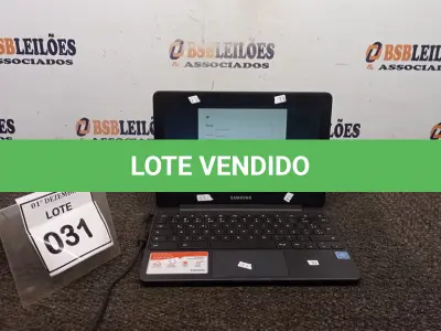 LOTE 031 - 01 NOTEBOOK 16GB TELA 11.6’’. (NO ESTADO) ATENÇÃO! FAZER A VISITAÇÃO ANTES DE ARREMATAR, NÃO SABEMOS SE FUNCIONA, LEILÃO NÃO TEM GARANTIA E NEM DEVOLUÇÃO, SUJEITO A POSSÍVEIS AVARIAS VISÍVEIS/OCULTAS E/OU AUSÊNCIA DE COMPONENTES.