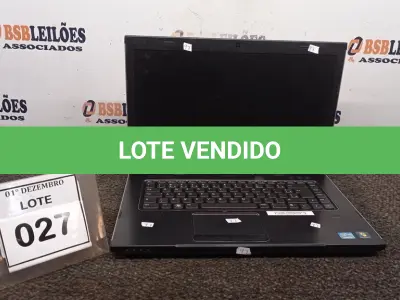 LOTE 027 - 01 NOTEBOOK MARCA DELL SÉRIE VOSTRO. (NO ESTADO) ATENÇÃO! FAZER A VISITAÇÃO ANTES DE ARREMATAR, NÃO SABEMOS SE FUNCIONA, LEILÃO NÃO TEM GARANTIA E NEM DEVOLUÇÃO, SUJEITO A POSSÍVEIS AVARIAS VISÍVEIS/OCULTAS E/OU AUSÊNCIA DE COMPONENTES.