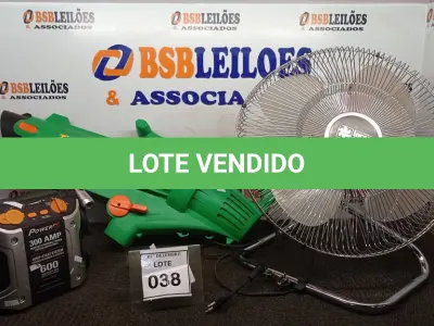 LOTE 038 - 01 VENTILADOR, 01 SOPRADOR ELÉTRICO MODELO 3000W MARCA TRAPP (INCOMPLETO) E 01 AUXILAR DE PARTIDA MARCA POWER IN MOTION DE 300 AMP. (NO ESTADO) ATENÇÃO! FAZER A VISITAÇÃO ANTES DE ARREMATAR, NÃO SABEMOS SE FUNCIONA, LEILÃO NÃO TEM GARANTIA E NEM DEVOLUÇÃO, SUJEITO A POSSÍVEIS AVARIAS VISÍVEIS/OCULTAS E/OU AUSÊNCIA DE COMPONENTES.