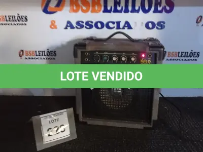 LOTE 223 - 01 AMPLIFICADOR DE GUITARRA MARCA STANER MODELO KUTE 15. (NO ESTADO) ATENÇÃO! FAZER A VISITAÇÃO ANTES DE ARREMATAR, NÃO SABEMOS SE FUNCIONA, LEILÃO NÃO TEM GARANTIA E NEM DEVOLUÇÃO, SUJEITO A POSSÍVEIS AVARIAS VISÍVEIS/OCULTAS E/OU AUSÊNCIA DE COMPONENTES.