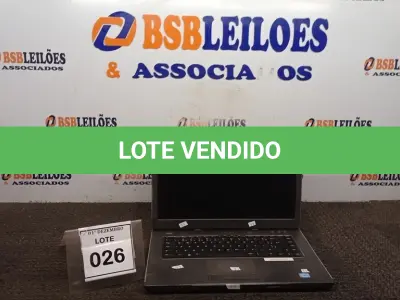 LOTE 026 - 01 NOTEBOOK MARCA DELL SÉRIE VOSTRO. (NO ESTADO) ATENÇÃO! FAZER A VISITAÇÃO ANTES DE ARREMATAR, NÃO SABEMOS SE FUNCIONA, LEILÃO NÃO TEM GARANTIA E NEM DEVOLUÇÃO, SUJEITO A POSSÍVEIS AVARIAS VISÍVEIS/OCULTAS E/OU AUSÊNCIA DE COMPONENTES.