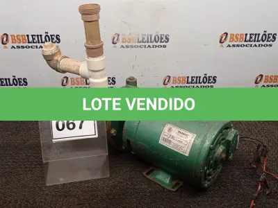 LOTE 067 - 01 BOMBA DE INDUÇÃO TRIFÁSICO. (NO ESTADO) ATENÇÃO! FAZER A VISITAÇÃO ANTES DE ARREMATAR, NÃO SABEMOS SE FUNCIONA, LEILÃO NÃO TEM GARANTIA E NEM DEVOLUÇÃO, SUJEITO A POSSÍVEIS AVARIAS VISÍVEIS/OCULTAS E/OU AUSÊNCIA DE COMPONENTES.