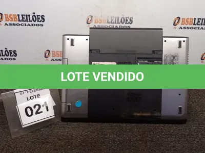 LOTE 021 - 01 NOTEBOOK MARCA DELL SÉRIE VOSTRO. (NO ESTADO) ATENÇÃO! FAZER A VISITAÇÃO ANTES DE ARREMATAR, NÃO SABEMOS SE FUNCIONA, LEILÃO NÃO TEM GARANTIA E NEM DEVOLUÇÃO, SUJEITO A POSSÍVEIS AVARIAS VISÍVEIS/OCULTAS E/OU AUSÊNCIA DE COMPONENTES.