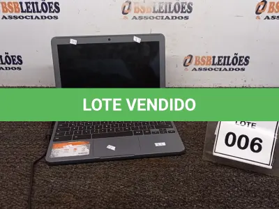 LOTE 006 - 01 NOTEBOOK 16GB TELA 11.6’’. (NO ESTADO) ATENÇÃO! FAZER A VISITAÇÃO ANTES DE ARREMATAR, NÃO SABEMOS SE FUNCIONA, LEILÃO NÃO TEM GARANTIA E NEM DEVOLUÇÃO, SUJEITO A POSSÍVEIS AVARIAS VISÍVEIS/OCULTAS E/OU AUSÊNCIA DE COMPONENTES.