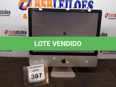 LOTE 397 - 01 IMAC APPLE. (NO ESTADO) ATENÇÃO! FAZER A VISITAÇÃO ANTES DE ARREMATAR, NÃO SABEMOS SE FUNCIONA, LEILÃO NÃO TEM GARANTIA E NEM DEVOLUÇÃO, SUJEITO A POSSÍVEIS AVARIAS VISÍVEIS/OCULTAS E/OU AUSÊNCIA DE COMPONENTES.