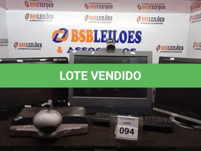 LOTE 094 - 01 ALL IN ONE MARCA HUAWEI,01 ALL IN ONE MARCA AOC, 01 EQUIPAMENTO PARA VIDEOCONFERÊNCIA, 01 TECLADO E 01 MONITOR MARCA LG. (NO ESTADO) ATENÇÃO! FAZER A VISITAÇÃO ANTES DE ARREMATAR, NÃO SABEMOS SE FUNCIONA, LEILÃO NÃO TEM GARANTIA E NEM DEVOLUÇÃO, SUJEITO A POSSÍVEIS AVARIAS VISÍVEIS/OCULTAS E/OU AUSÊNCIA DE COMPONENTES.