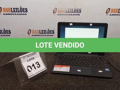 LOTE 013 - 01 NOTEBOOK 16GB TELA 11.6’’. (NO ESTADO) ATENÇÃO! FAZER A VISITAÇÃO ANTES DE ARREMATAR, NÃO SABEMOS SE FUNCIONA, LEILÃO NÃO TEM GARANTIA E NEM DEVOLUÇÃO, SUJEITO A POSSÍVEIS AVARIAS VISÍVEIS/OCULTAS E/OU AUSÊNCIA DE COMPONENTES.