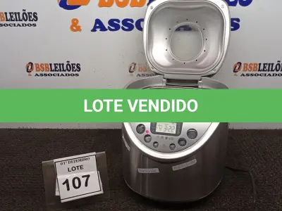 LOTE 107 - 01 PANIFICADORA MARCA ARNO MODELO. (NO ESTADO) ATENÇÃO! FAZER A VISITAÇÃO ANTES DE ARREMATAR, NÃO SABEMOS SE FUNCIONA, LEILÃO NÃO TEM GARANTIA E NEM DEVOLUÇÃO, SUJEITO A POSSÍVEIS AVARIAS VISÍVEIS/OCULTAS E/OU AUSÊNCIA DE COMPONENTES.