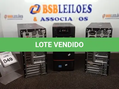 LOTE 049 - 03 CPUS MARCA LENOVO. (NO ESTADO) ATENÇÃO! FAZER A VISITAÇÃO ANTES DE ARREMATAR, NÃO SABEMOS SE FUNCIONA, LEILÃO NÃO TEM GARANTIA E NEM DEVOLUÇÃO, SUJEITO A POSSÍVEIS AVARIAS VISÍVEIS/OCULTAS E/OU AUSÊNCIA DE COMPONENTES.