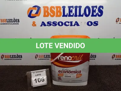 LOTE 106 - 01 LATA DE TINTA ECONÔMICA DE 16L NA COR BRANCO NEVE MARCA RENOCRIL. (NO ESTADO) ATENÇÃO! FAZER A VISITAÇÃO ANTES DE ARREMATAR, NÃO SABEMOS SE FUNCIONA, LEILÃO NÃO TEM GARANTIA E NEM DEVOLUÇÃO, SUJEITO A POSSÍVEIS AVARIAS VISÍVEIS/OCULTAS E/OU AUSÊNCIA DE COMPONENTES.