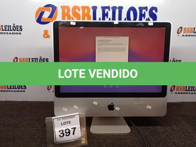 LOTE 397 - 01 IMAC APPLE. (NO ESTADO) ATENÇÃO! FAZER A VISITAÇÃO ANTES DE ARREMATAR, NÃO SABEMOS SE FUNCIONA, LEILÃO NÃO TEM GARANTIA E NEM DEVOLUÇÃO, SUJEITO A POSSÍVEIS AVARIAS VISÍVEIS/OCULTAS E/OU AUSÊNCIA DE COMPONENTES.