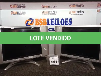 LOTE 091 - 02 TVS MARCA SHARP. (NO ESTADO) ATENÇÃO! FAZER A VISITAÇÃO ANTES DE ARREMATAR, NÃO SABEMOS SE FUNCIONA, LEILÃO NÃO TEM GARANTIA E NEM DEVOLUÇÃO, SUJEITO A POSSÍVEIS AVARIAS VISÍVEIS/OCULTAS E/OU AUSÊNCIA DE COMPONENTES.
