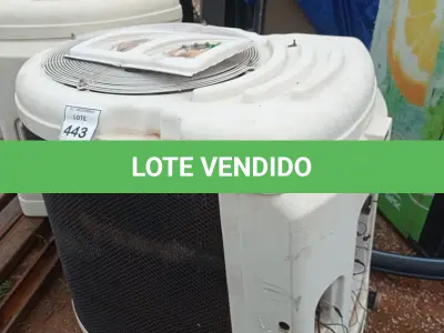 LOTE 443 - 01 AQUECEDOR DE PISCINA MARCA SODRAMAR. (NO ESTADO) ATENÇÃO! FAZER A VISITAÇÃO ANTES DE ARREMATAR, NÃO SABEMOS SE FUNCIONA, LEILÃO NÃO TEM GARANTIA E NEM DEVOLUÇÃO, SUJEITO A POSSÍVEIS AVARIAS VISÍVEIS/OCULTAS E/OU AUSÊNCIA DE COMPONENTES.