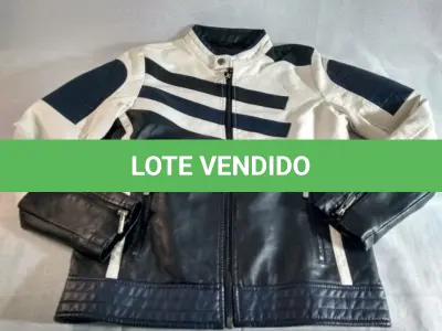 LOTE 049 - 01 JAQUETA DE MOTOQUEIRO PRETA E BRANCA TAM.P. (NO ESTADO) ATENÇÃO! FAZER A VISITAÇÃO ANTES DE ARREMATAR, NÃO SABEMOS SE FUNCIONA, LEILÃO NÃO TEM GARANTIA E NEM DEVOLUÇÃO, SUJEITO A POSSÍVEIS AVARIAS VISÍVEIS/OCULTAS E/OU AUSÊNCIA DE COMPONENTES.