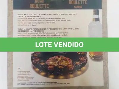 LOTE 002 - 01 JOGO DE BEBIDA DE ROLETA COM 16 COPOS SHOT DRINK 16 COPOS. (NO ESTADO) ATENÇÃO! FAZER A VISITAÇÃO ANTES DE ARREMATAR, NÃO SABEMOS SE FUNCIONA, LEILÃO NÃO TEM GARANTIA E NEM DEVOLUÇÃO, SUJEITO A POSSÍVEIS AVARIAS VISÍVEIS/OCULTAS E/OU AUSÊNCIA DE COMPONENTES.