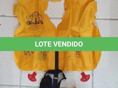 LOTE 039 - 01 COLETE SALVA VIDAS DA VASP. NOVO E COM FICHA VERIFICAÇAO DA VASP. (NO ESTADO) ATENÇÃO! FAZER A VISITAÇÃO ANTES DE ARREMATAR, NÃO SABEMOS SE FUNCIONA, LEILÃO NÃO TEM GARANTIA E NEM DEVOLUÇÃO, SUJEITO A POSSÍVEIS AVARIAS VISÍVEIS/OCULTAS E/OU AUSÊNCIA DE COMPONENTES.