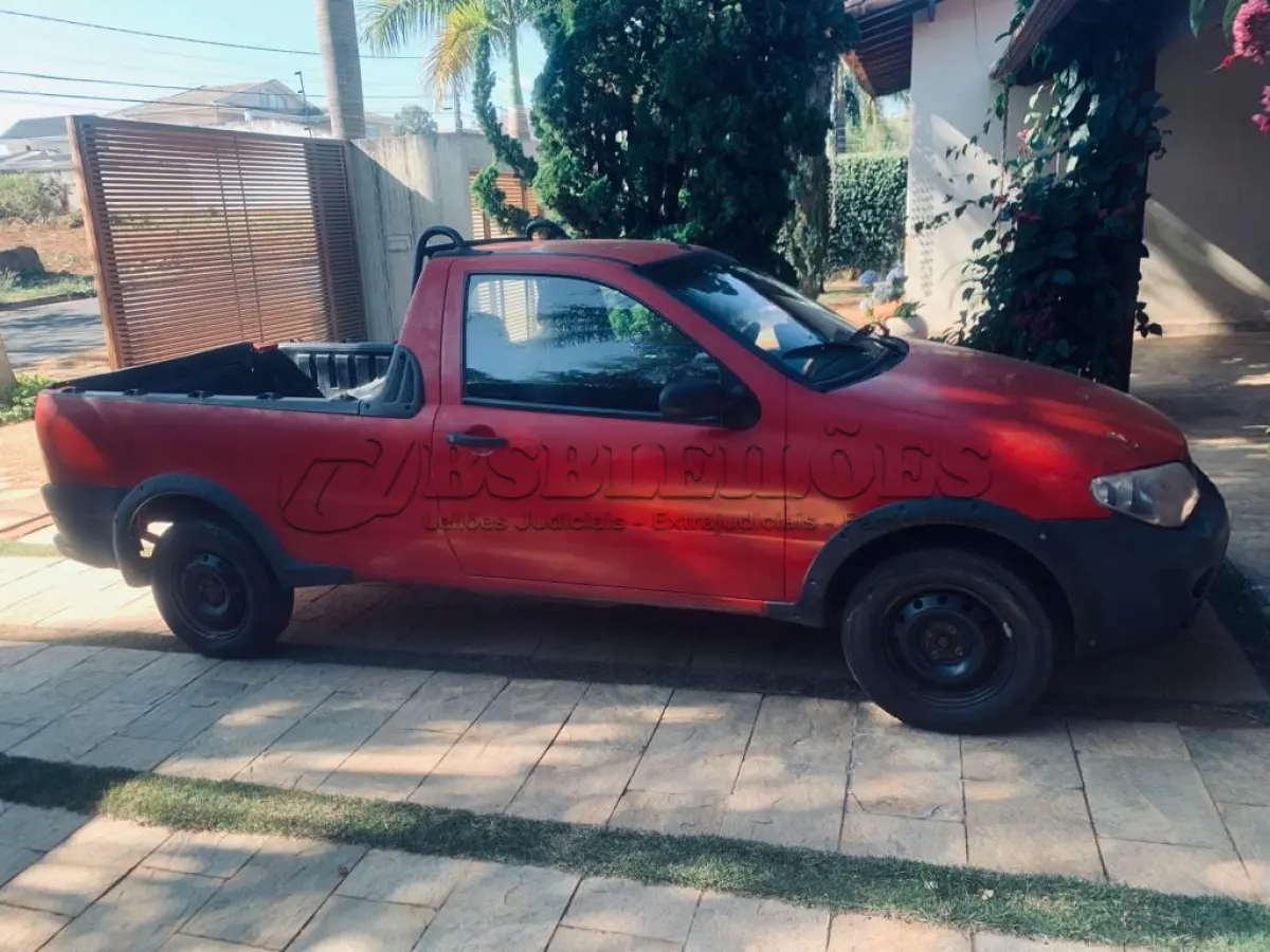 LOTE 003 - 01 FIAT STRADA 2007/2007 1.4 FLEX TREKKING 1.4 MPI FIRE, VERMELHA  (NO ESTADO)