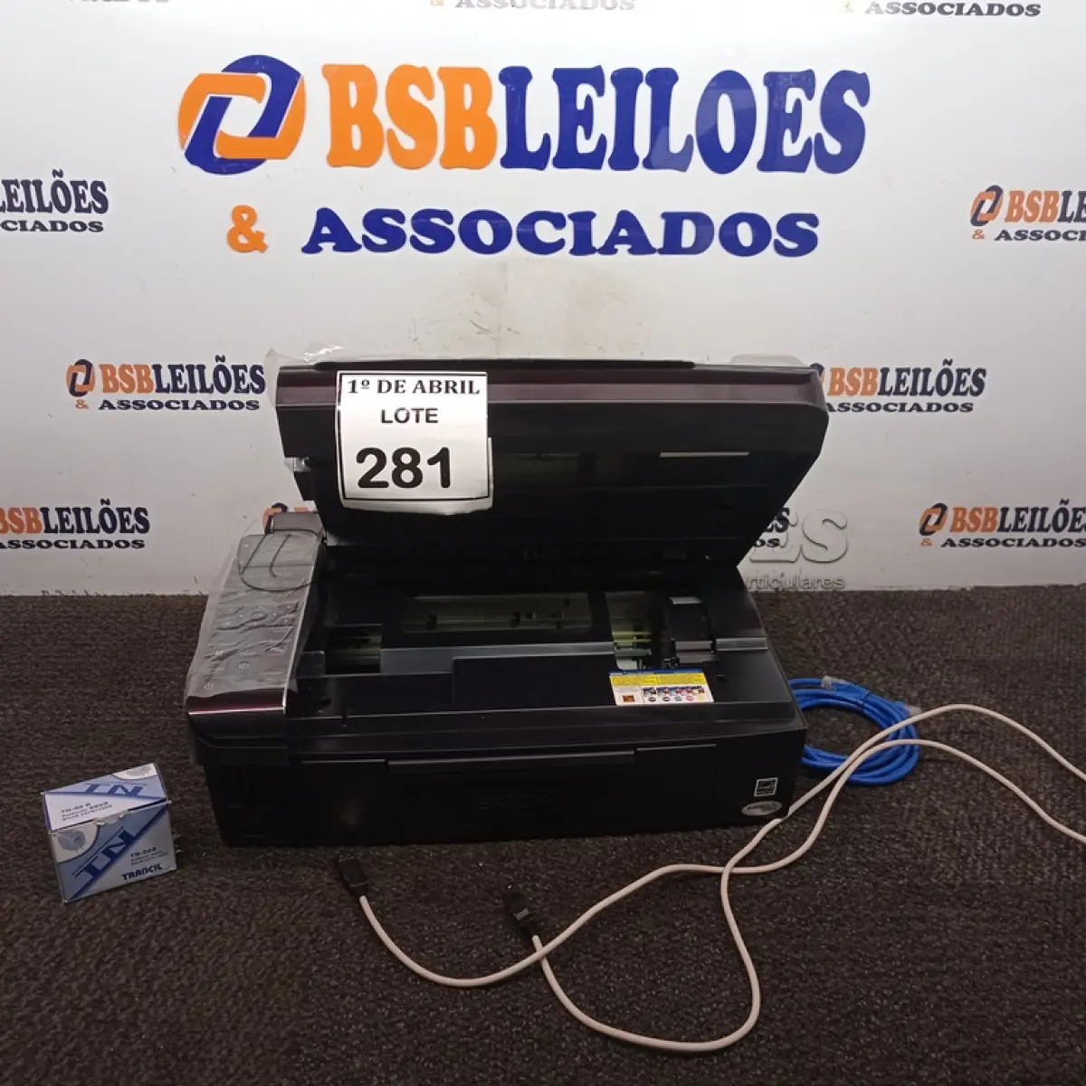 LOTE 281 - 01 IMPRESSORA EPSON TX410. (NO ESTADO) ATENÇÃO! FAZER A VISITAÇÃO ANTES DE ARREMATAR, NÃO SABEMOS SE FUNCIONA. LEILÃO NÃO TEM GARANTIA E NEM DEVOLUÇÃO, SUJEITO A POSSÍVEIS AVARIAS VISÍVEIS/OCULTAS E/OU AUSÊNCIA DE COMPONENTES.