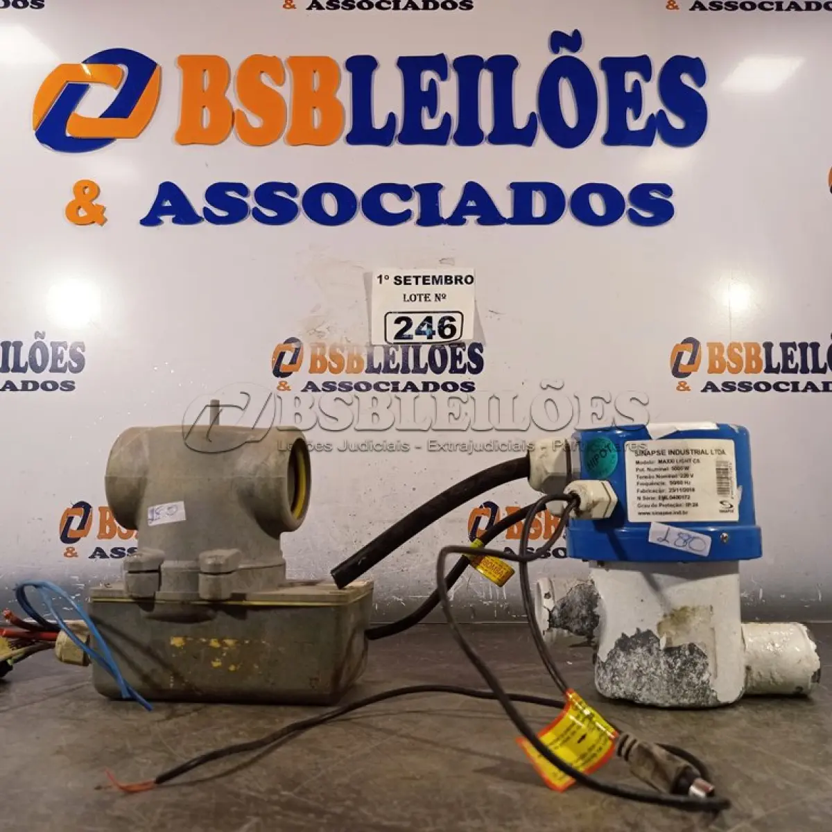 LOTE 246 - 02 AQUECEDORES PARA BANHEIRA DE HIDROMASSAGEM. (NO ESTADO) ATENÇÃO! FAZER A VISITAÇÃO ANTES DE ARREMATAR, NÃO SABEMOS SE FUNCIONA. LEILÃO NÃO TEM GARANTIA E NEM DEVOLUÇÃO, SUJEITO A POSSÍVEIS AVARIAS VISÍVEIS/OCULTAS E/OU AUSÊNCIA DE COMPONENTES.