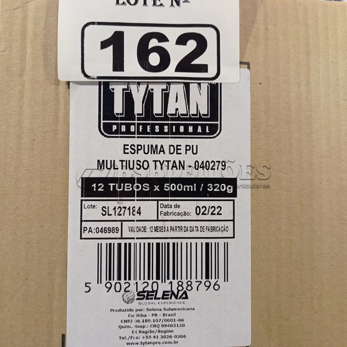 LOTE 162 - 12 TUBOS DE ESPUMA PU MULTIUSO TYTAN. (NO ESTADO) ATENÇÃO! FAZER A VISITAÇÃO ANTES DE ARREMATAR, NÃO SABEMOS SE FUNCIONA. LEILÃO NÃO TEM GARANTIA E NEM DEVOLUÇÃO, SUJEITO A POSSÍVEIS AVARIAS VISÍVEIS/OCULTAS E/OU AUSÊNCIA DE COMPONENTES.